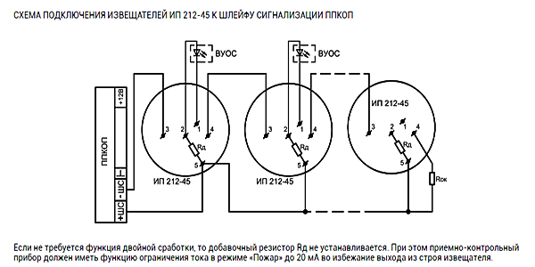 Ушк 01 схема подключения к ип 212 141