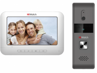 Видеодомофон HiWatch DS-D100KF Комплект аналогового видеодомофона c памятью до 200 снимков